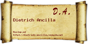 Dietrich Ancilla névjegykártya
